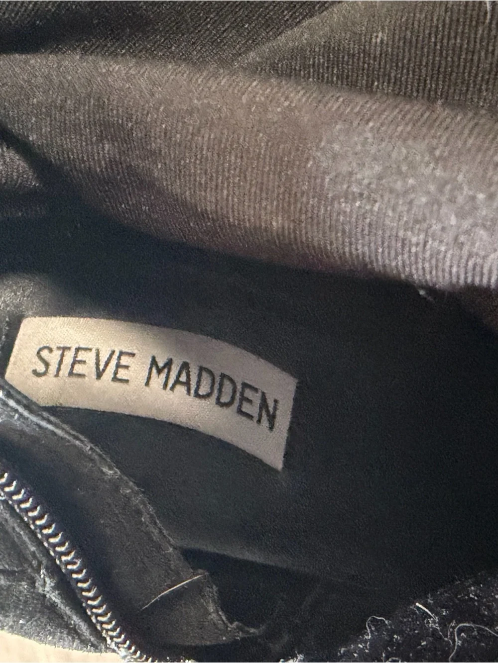 Steve Madden Black Suede High Shaft Boots